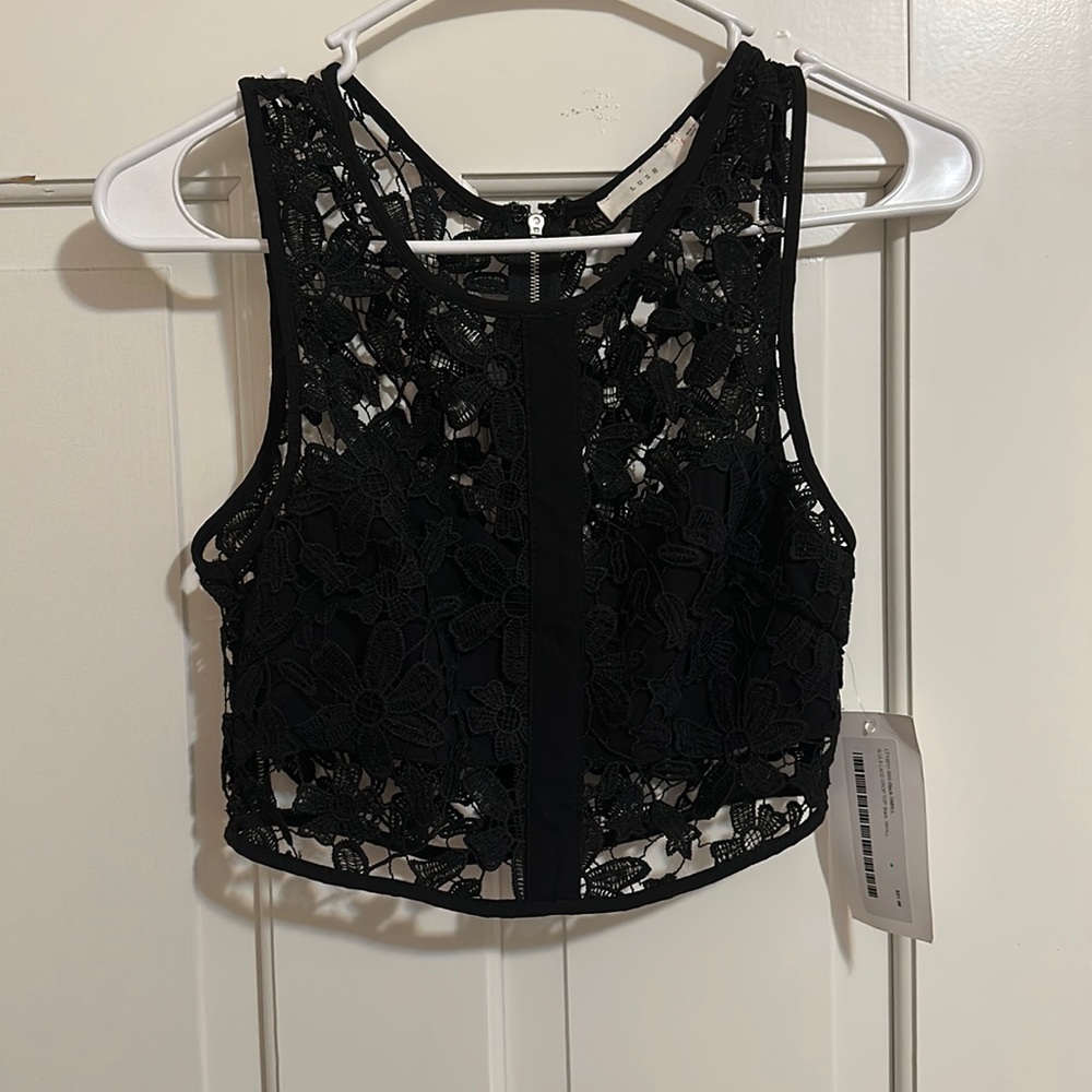 *NWT* LUSH SEMI SHEER CROP TOP